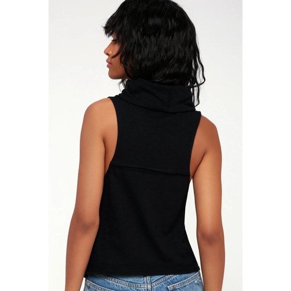 Lulus Summer Thing Black Sleeveless Cowl Neck Top - Picture 2 of 10
